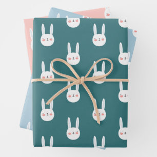 Feuille De Papier Cadeau Animaux colorés mignons Pastel Minimal