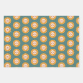 Feuille De Papier Cadeau Animaux colorés mignons Pastel Minimal (Devant)
