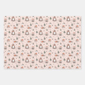 Feuille De Papier Cadeau Animaux des bois Hiver (Devant)