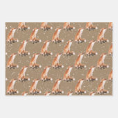 Feuille De Papier Cadeau Animaux d'hiver rustiques de Kraft (Devant 3)
