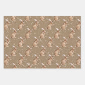 Feuille De Papier Cadeau Animaux d'hiver rustiques de Kraft (Devant 2)