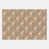 Feuille De Papier Cadeau Animaux d'hiver rustiques de Kraft (Devant)