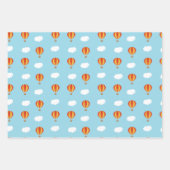 Feuille De Papier Cadeau Animaux en montgolfière (Devant 3)