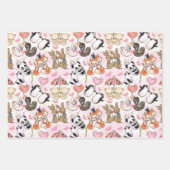 Feuille De Papier Cadeau Animaux mignons de la Saint-Valentin (Devant 2)
