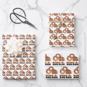 Feuille De Papier Cadeau ANNEAU DING DING Anneaux d'oignon Mariage de Foodi