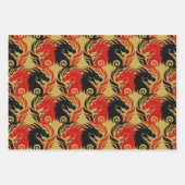 Feuille De Papier Cadeau Année du design du dragon (Devant 3)