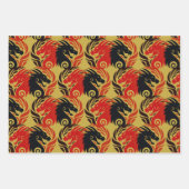 Feuille De Papier Cadeau Année du design du dragon (Devant)