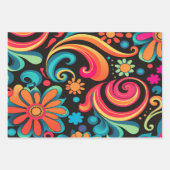 Feuille De Papier Cadeau années 70 rétro (Devant 2)