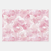 Feuille De Papier Cadeau Anniversaire Abstrait Floral Rayures Blanches Carr (Devant 2)