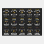 Feuille De Papier Cadeau Anniversaire Black Gold (Devant 2)