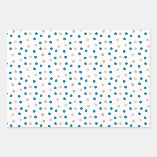 Feuille De Papier Cadeau Anniversaire Célébration Motif Blue/Gold ID723 (Devant 3)