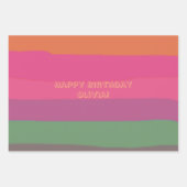 Feuille De Papier Cadeau Anniversaire coloré (Devant 3)