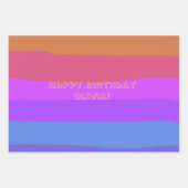 Feuille De Papier Cadeau Anniversaire coloré (Devant 2)