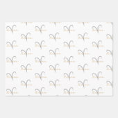 Feuille De Papier Cadeau Anniversaire de Aries (Devant 3)