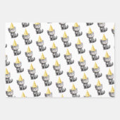 Feuille De Papier Cadeau Anniversaire de Cute Kitten (Devant)