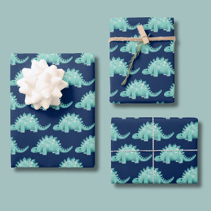 Feuille De Papier Cadeau Anniversaire de Dinosaur Boy