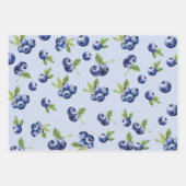 Feuille De Papier Cadeau Anniversaire de enfant de bleuets doux (Devant 2)