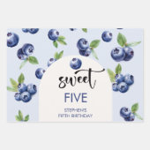 Feuille De Papier Cadeau Anniversaire de enfant de bleuets doux (Devant)