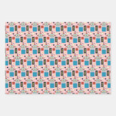 Feuille De Papier Cadeau Anniversaire de enfant Motif de robots antiques (Devant 2)