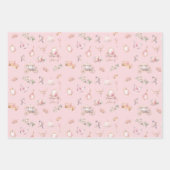 Feuille De Papier Cadeau Anniversaire de la princesse héritière rose et or (Devant 2)