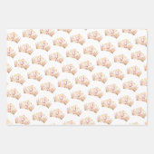 Feuille De Papier Cadeau Anniversaire de la princesse héritière rose et or (Devant)