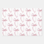 Feuille De Papier Cadeau Anniversaire des Coeurs blancs roses (Devant 3)