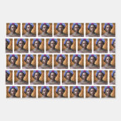 Feuille De Papier Cadeau Anniversaire des déesses noires afro-américaines (Devant 3)