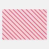 Feuille De Papier Cadeau Anniversaire des fraises roses et rouges (Devant 2)