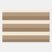 Feuille De Papier Cadeau Anniversaire des rayures rose, chocolat et blanche (Devant 2)