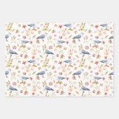 Feuille De Papier Cadeau Anniversaire du Beach Seashell (Devant)