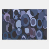 Feuille De Papier Cadeau Anniversaire du bleuet moderne Abstrait (Devant 2)