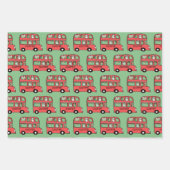 Feuille De Papier Cadeau Anniversaire du bus de Londres (Devant 2)