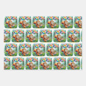 Feuille De Papier Cadeau Anniversaire du couteau, de l'ours et de l'écureui (Devant 2)