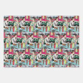 Feuille De Papier Cadeau Anniversaire du dîner du Retro 50's (Devant)