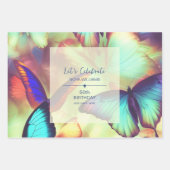 Feuille De Papier Cadeau Anniversaire du papillon (Devant)