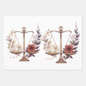 Feuille De Papier Cadeau Anniversaire du zodiaque de la bibliothèque (Devant 3)