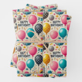 Feuille De Papier Cadeau anniversaire le plus heureux (En situation)