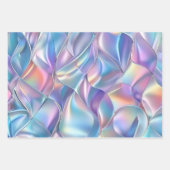 Feuille De Papier Cadeau Anniversaire Mariage Anniversaire Iridescente Meta (Devant)
