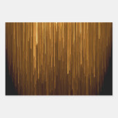 Feuille De Papier Cadeau Anniversaire noir et or élégant (Devant 2)