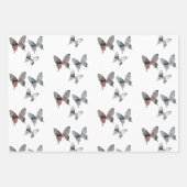 Feuille De Papier Cadeau Anniversaire Papillon Moderne (Devant)