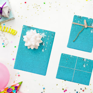 Feuille De Papier Cadeau Anniversaire parties scintillant turquoise bleu me