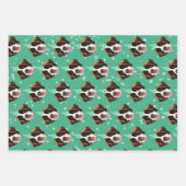 Feuille De Papier Cadeau Anniversaire Saint Bernard (Devant 3)