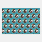 Feuille De Papier Cadeau Anniversaire Saint Bernard (Devant 2)
