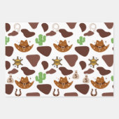 Feuille De Papier Cadeau Anniversaire Wild One Cowboy (Devant)
