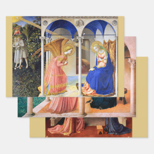Feuille De Papier Cadeau ANNONCE de FRA ANGELICO Christmas