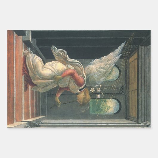 Feuille De Papier Cadeau Annunciation (angel detail) by Sandro Botticelli (Devant 3)