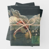 Feuille De Papier Cadeau Annunciation (angel detail) by Sandro Botticelli (En situation)