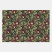 Feuille De Papier Cadeau Anthurium Orange Tropical Fleur de Mariage Orchidé (Devant 3)