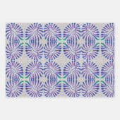 Feuille De Papier Cadeau Antifloral bleu (Devant 3)