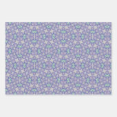Feuille De Papier Cadeau Antifloral bleu (Devant)